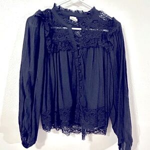 🌺Brand New🌺 AKEMI & KIN Black Lace Blouse Sz 4